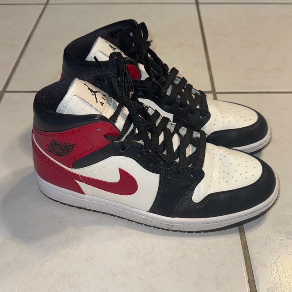 Nike Air Jordan Mid Sneakers - Red, Black, White
